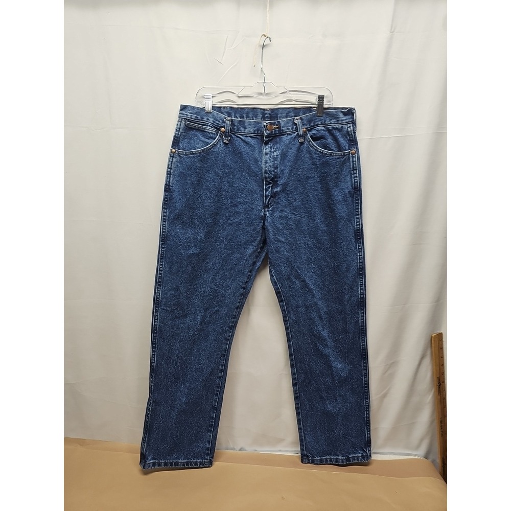 Wrangler Men Blue Cowboy Cut Original Fit Jeans Stonewashed 1013mwzgk Size 36x30 - Picture 13 of 16